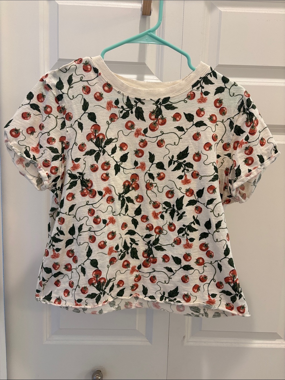 Maeve Cherry-Print Short Sleeve Top (5/$30 bundle)